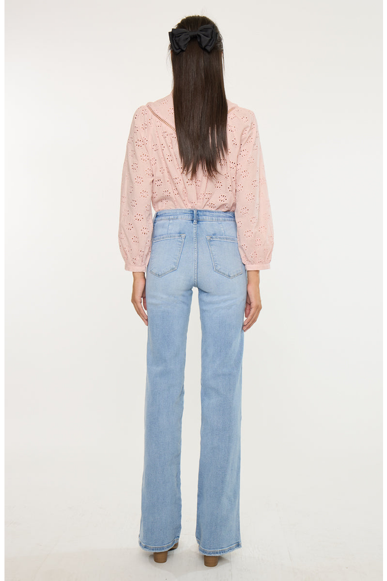 Jeanette Ultra High Rise Flare Jeans, Alternate, color, Light Wash