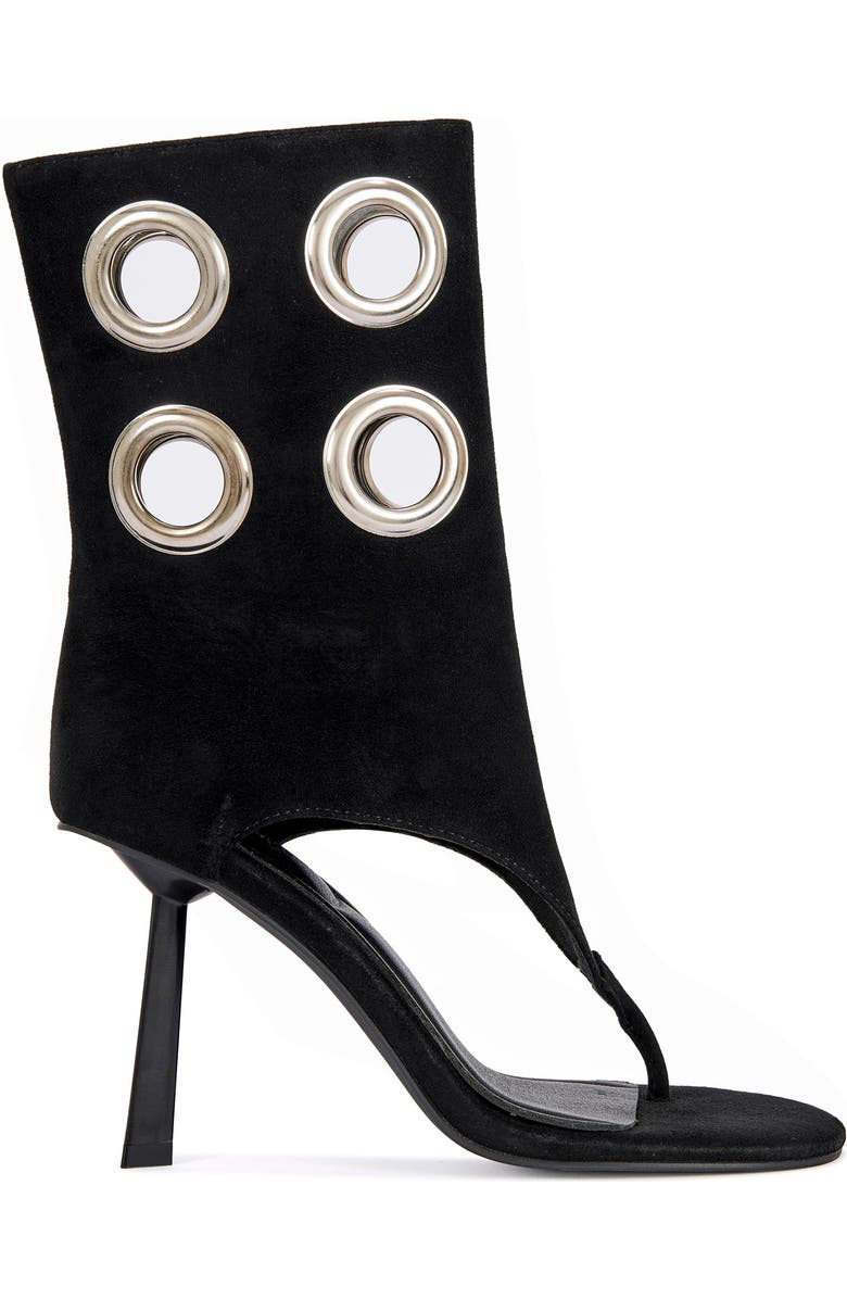 AZALEA WANG BAINA-BLACK STILETTO SANDAL BOOTIE - BLACK / 8.5 / STILETTO, Main, color, Black