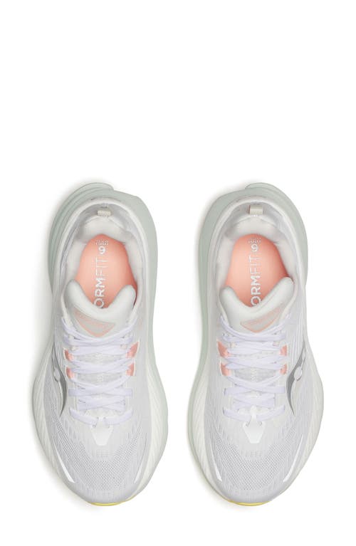 Saucony Hurricane 24 Running Shoe In White/foam