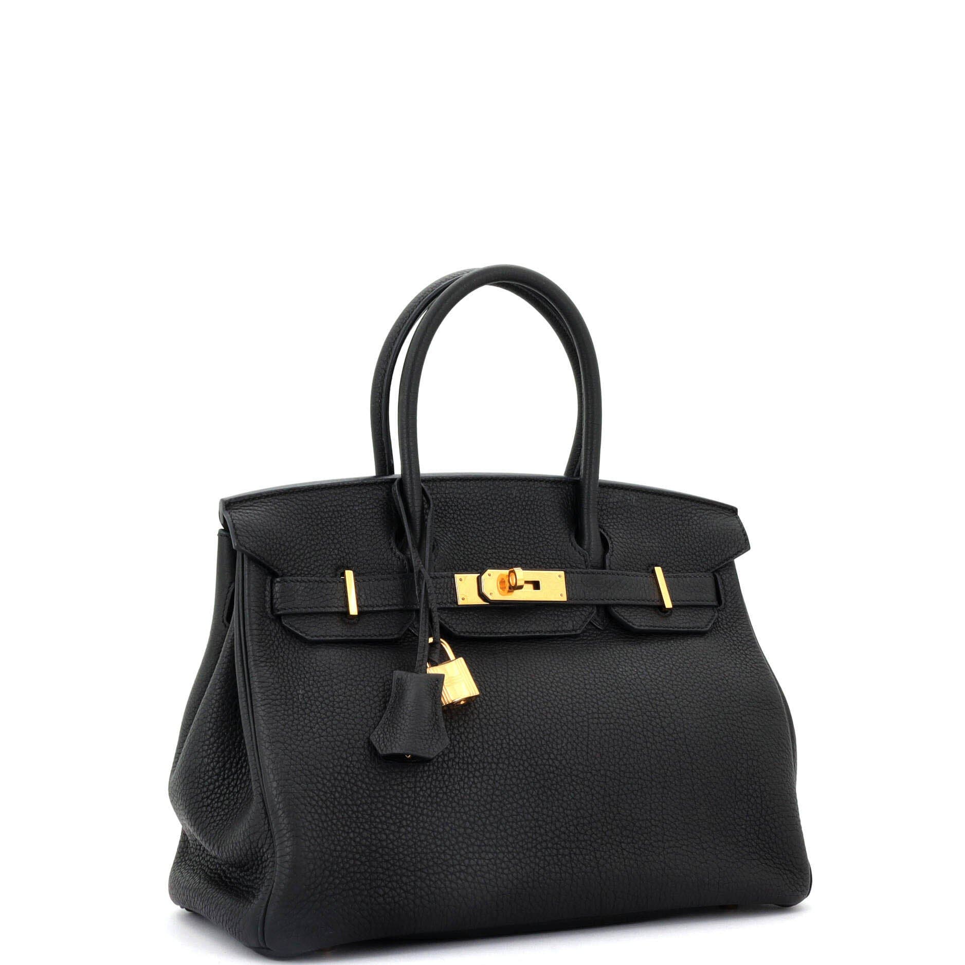 Pre-Owned Hermes Birkin Handbag Black Togo with Gold Hardware 30, Alternate, color, 