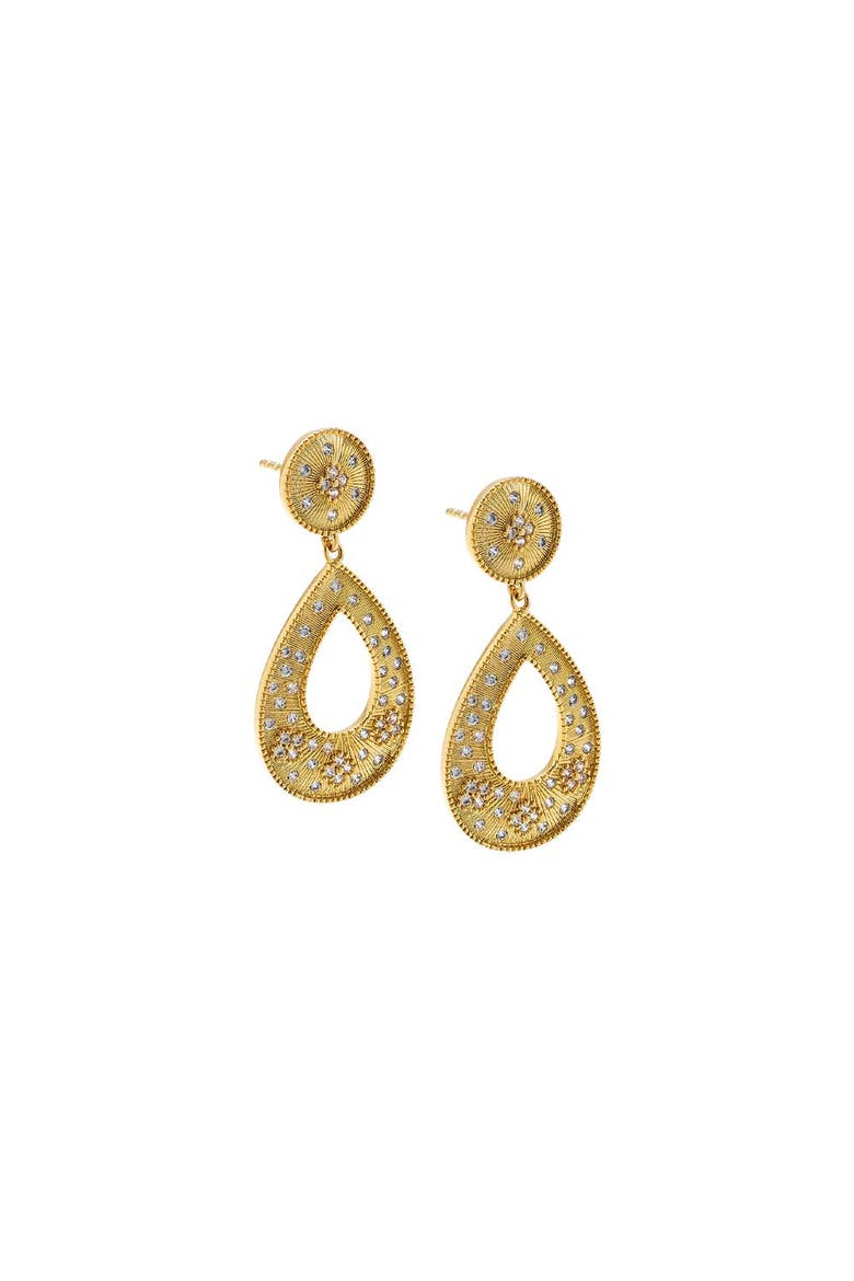Golden Open Pear Drop Earring, Main, color, Gold