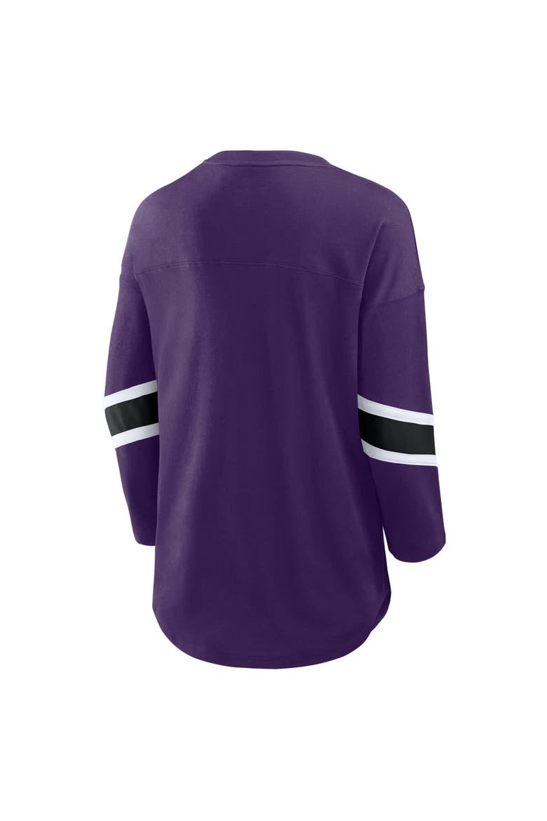 Women's Fanatics  Purple Baltimore Ravens Redzone 3/4-Sleeve T-Shirt, Alternate, color, Purple