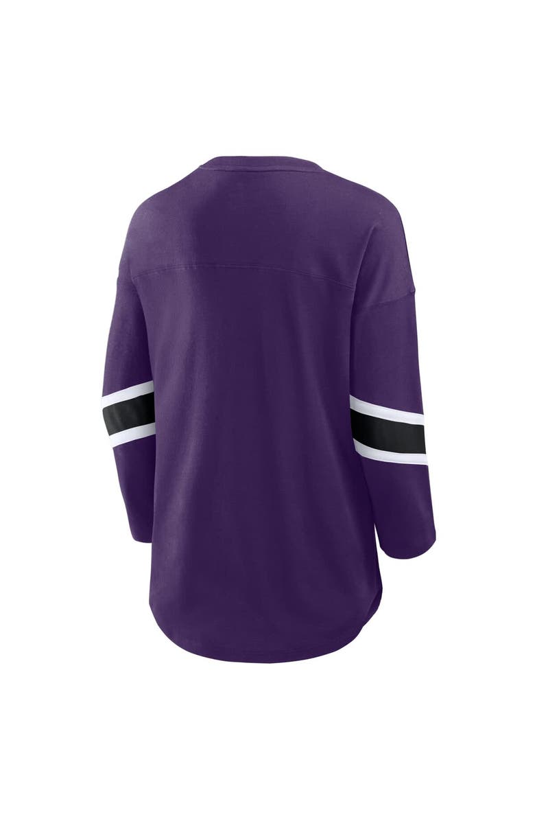 FANATICS Women's Fanatics  Purple Baltimore Ravens Redzone 3/4-Sleeve T-Shirt, Alternate, color, Purple