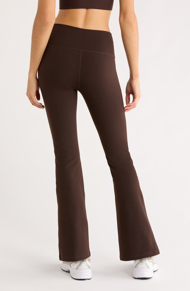 Zella Flex High Waist Flare Leg Pants, Alternate, color, Brown Mole