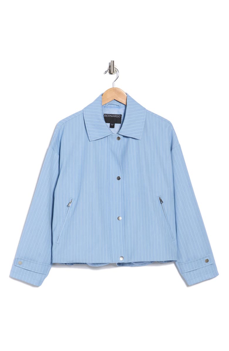 Bernardo Stripe Jacket, Alternate, color, Light Blue