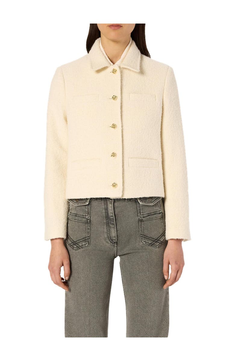GERARD DAREL Norine Short Tweed Jacket, Alternate, color, Ecru