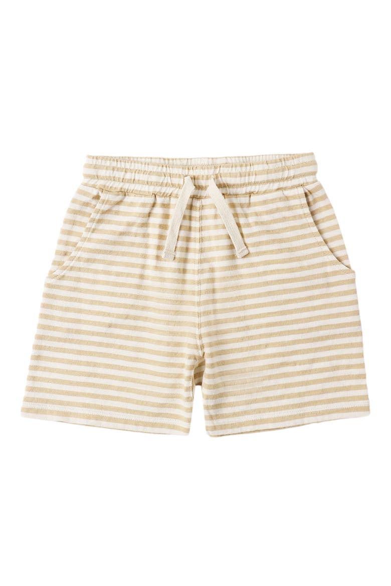 Sam Stripe Cotton Drawstring Shorts, Alternate, color, BUTTERSCOTCH