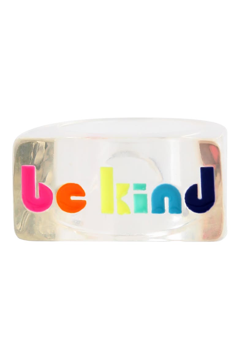 Be Kind Resin Ring, Alternate, color, MULTI/ CLEAR