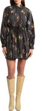 En Saison Kristie Long Sleeve Cotton Shirtdress