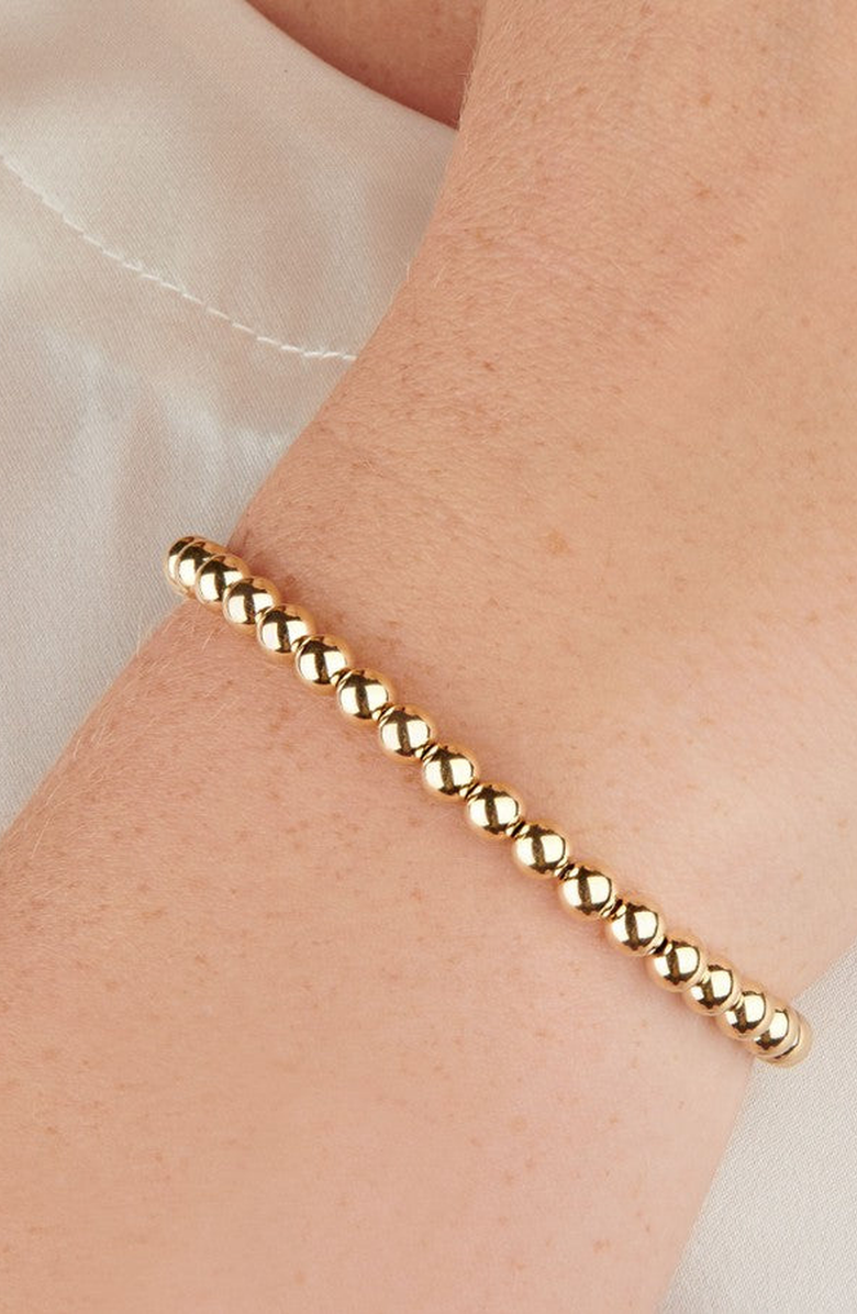 Little Sky Stone Shimmer 14K Gold Filled Bead Bracelet, Alternate, color, 6.5"/5Mm