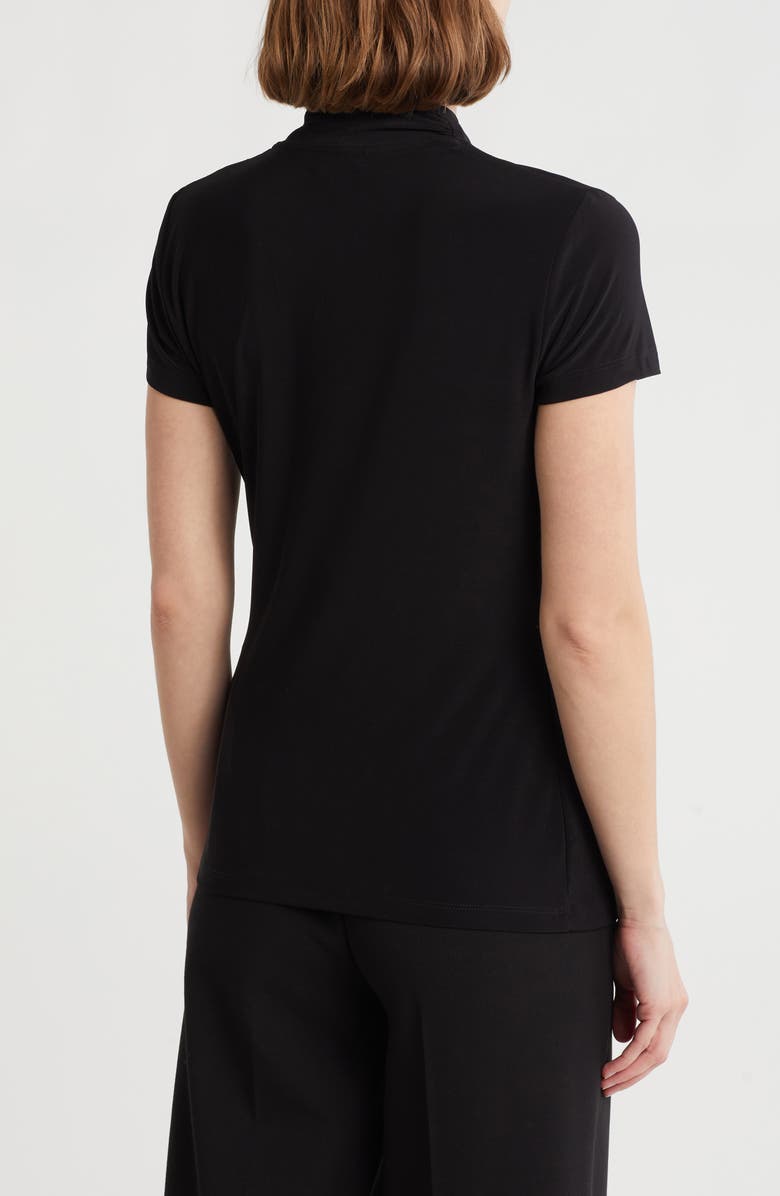 DKNY Draped Short Sleeve Knit Top, Alternate, color,