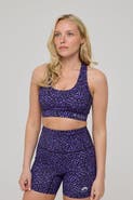 OOSC High Support Elite Crossback Sports Bra - Purple Leopard