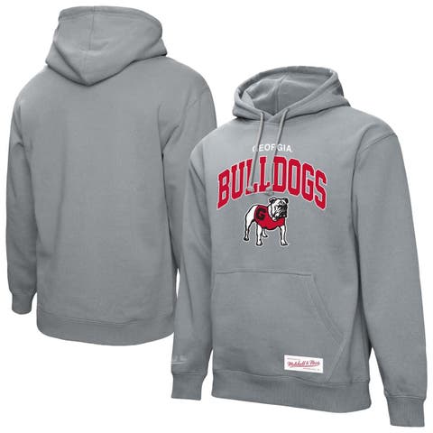 Men's Mitchell & Ness  Heather Gray Georgia Bulldogs Classic Arch Pullover Hoodie