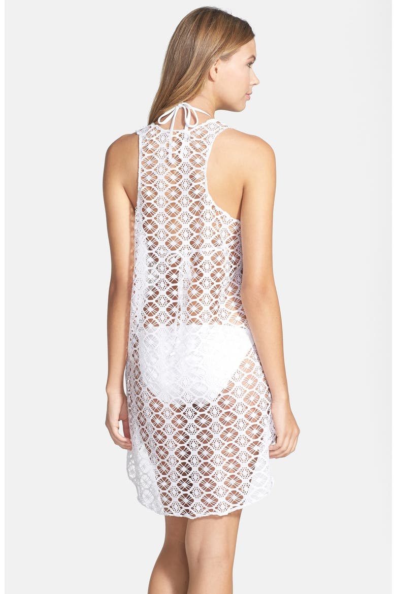 Crochet Cover-Up, Alternate, color, WHITE