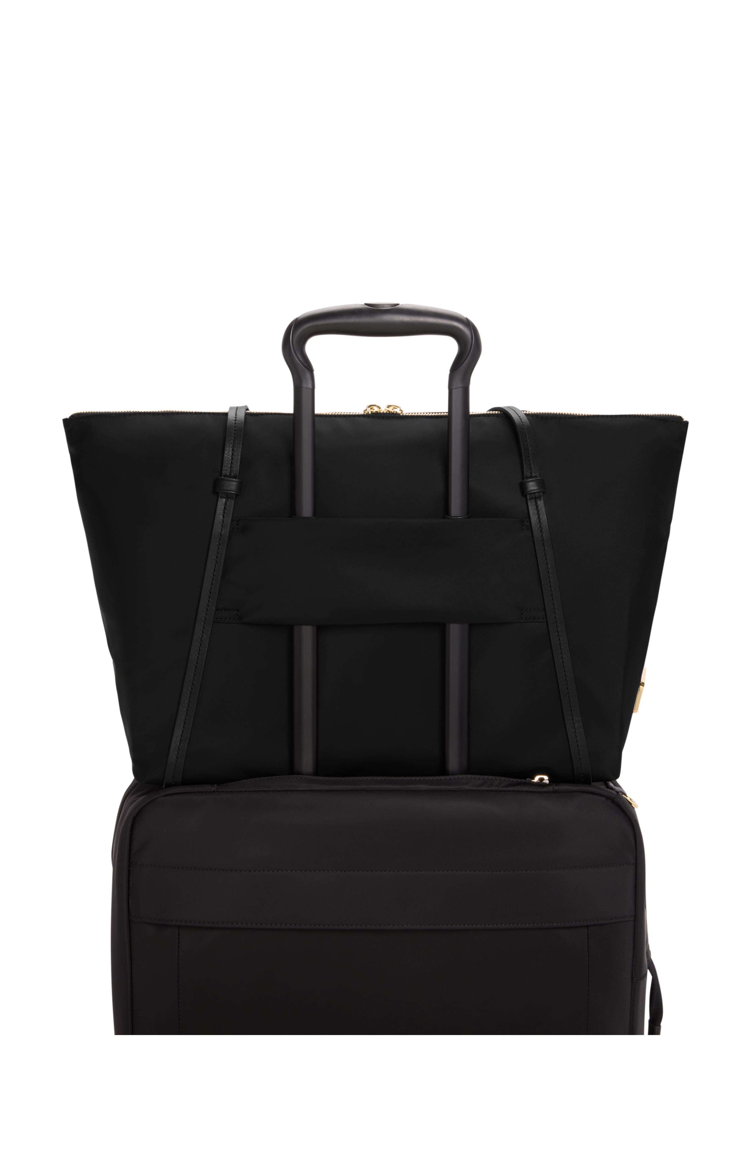 TUMI Q Tote, Alternate, color, Black/ Gold