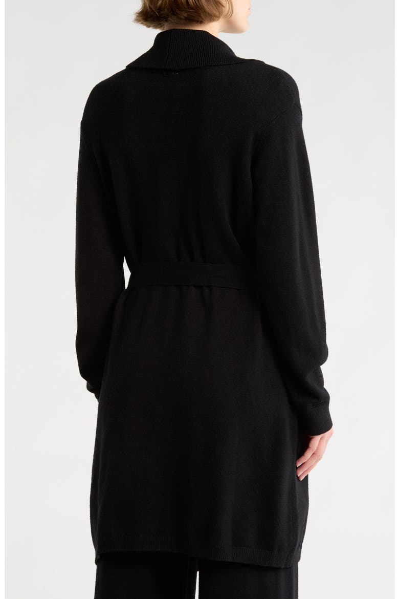 Sweater Wrap Coat, Alternate, color, BLACK