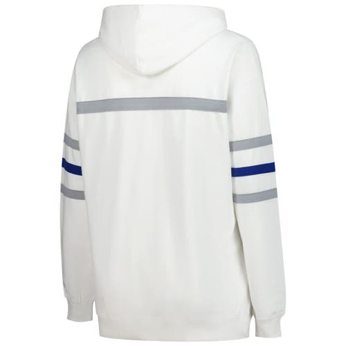 Mitchell & Ness White Seattle Seahawks Plus Size Head Coach Throwback Pullover Hoodie In White