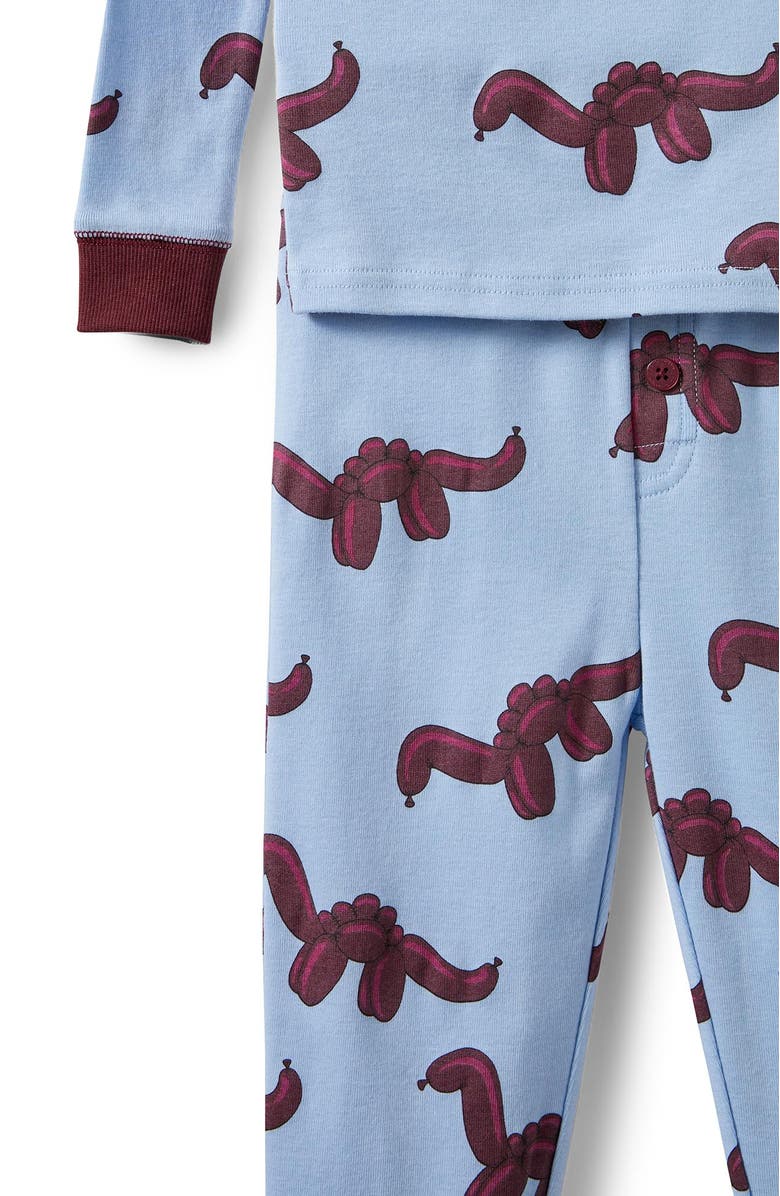 Cotton On Kids Kid's Jesse Long Sleeve Pyjama Set, Alternate, color, Dawn Blue Balloonasaurus