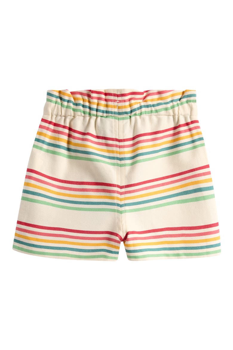 Kids' Cream Rainbow Organic Cotton Twill Shorts, Alternate, color, MULTI