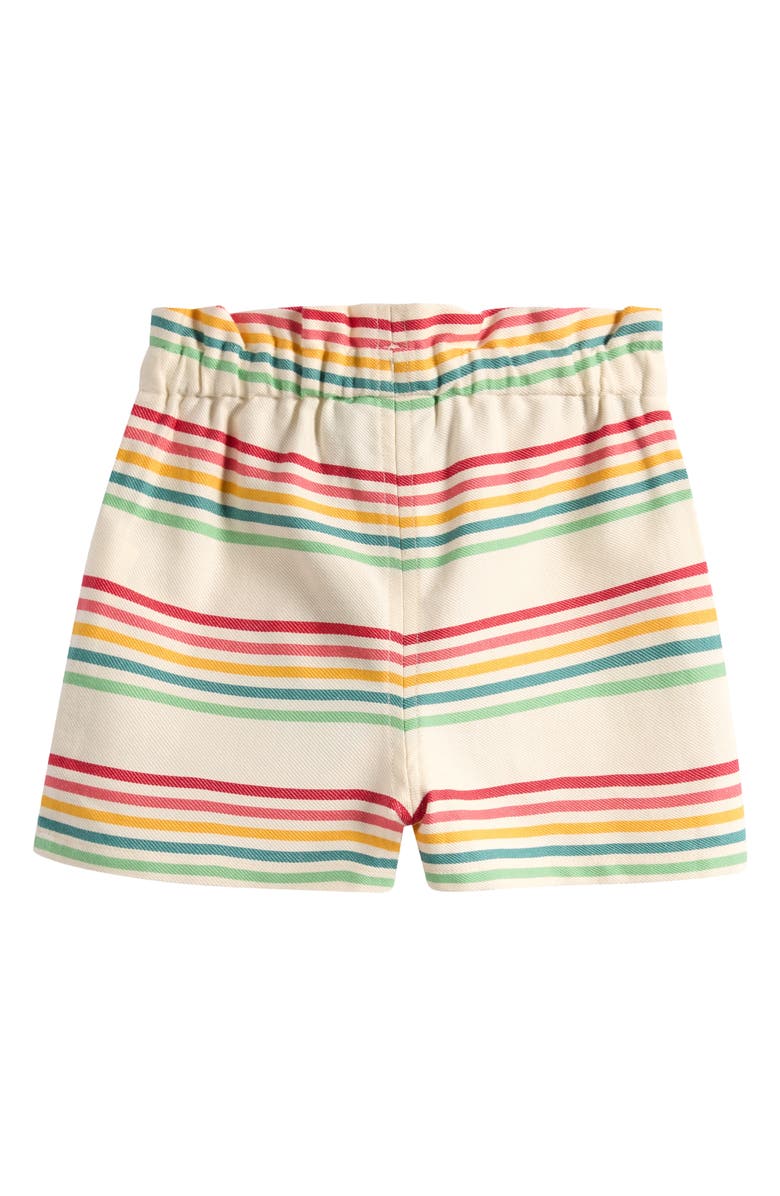 Little Green Radicals Kids' Cream Rainbow Organic Cotton Twill Shorts, Alternate, color, Multi