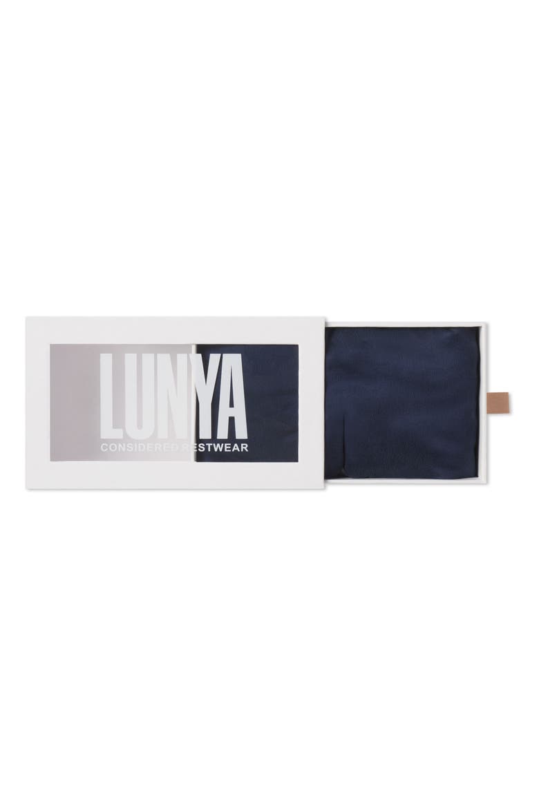 Washable Silk Weighted Sleep Mask, Alternate, color, DEEP BLUE