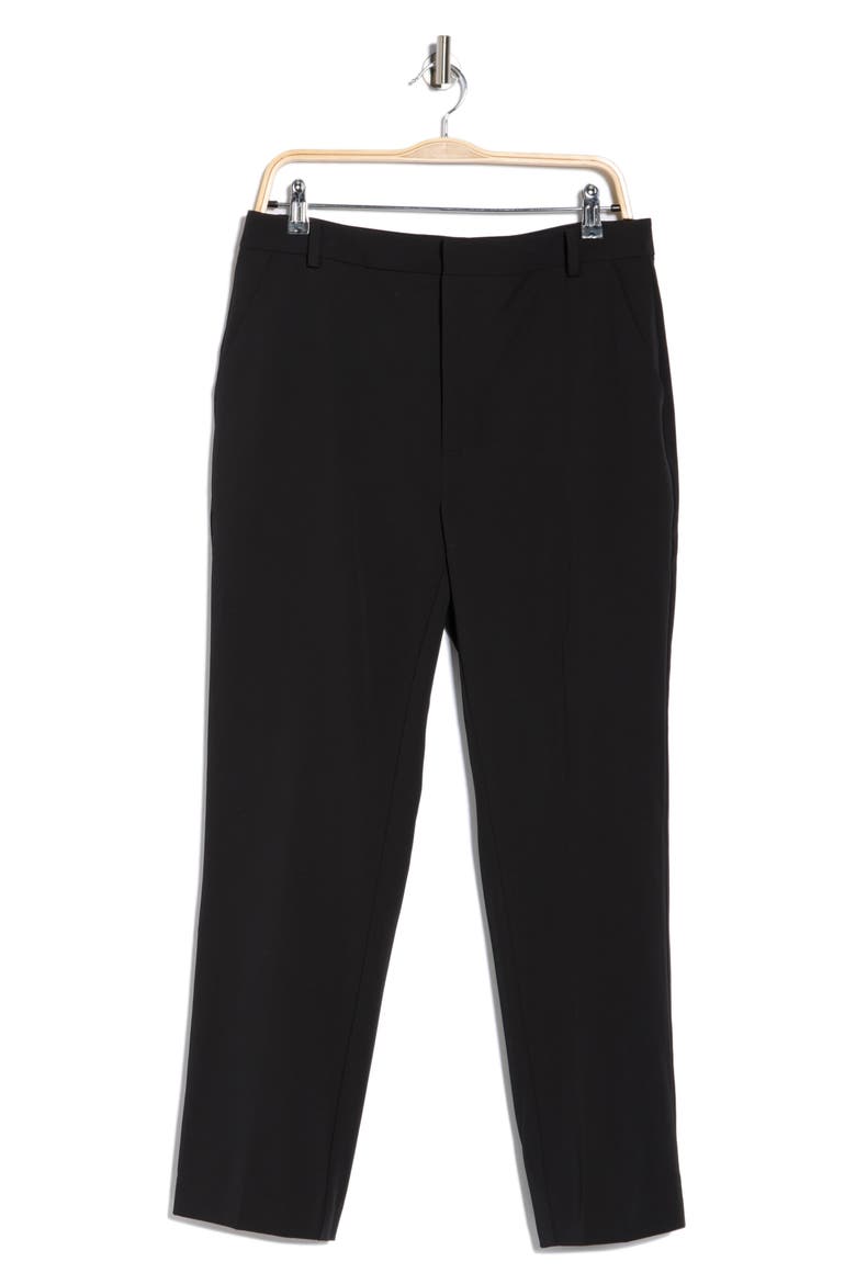 Enola Ankle Slim Straight Pants, Alternate, color, BLACK