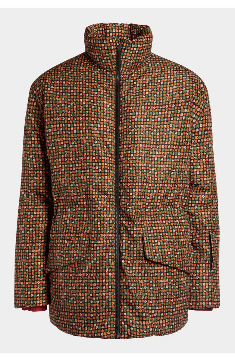 Bally Winter Capsule Puffer Jacket With Alpine Flowers, Main, color, Multi