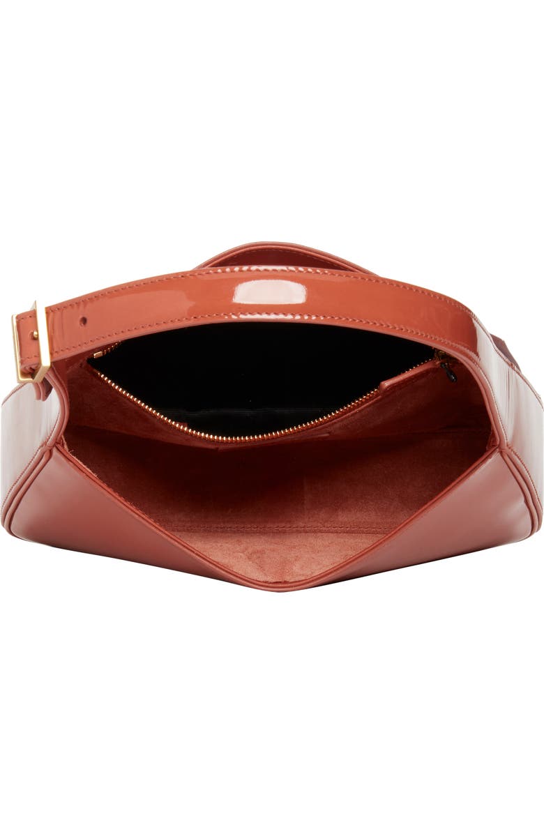 Saint Laurent Small Le 5 à 7 Patent Leather Hobo Bag, Alternate, color, Mild Rose