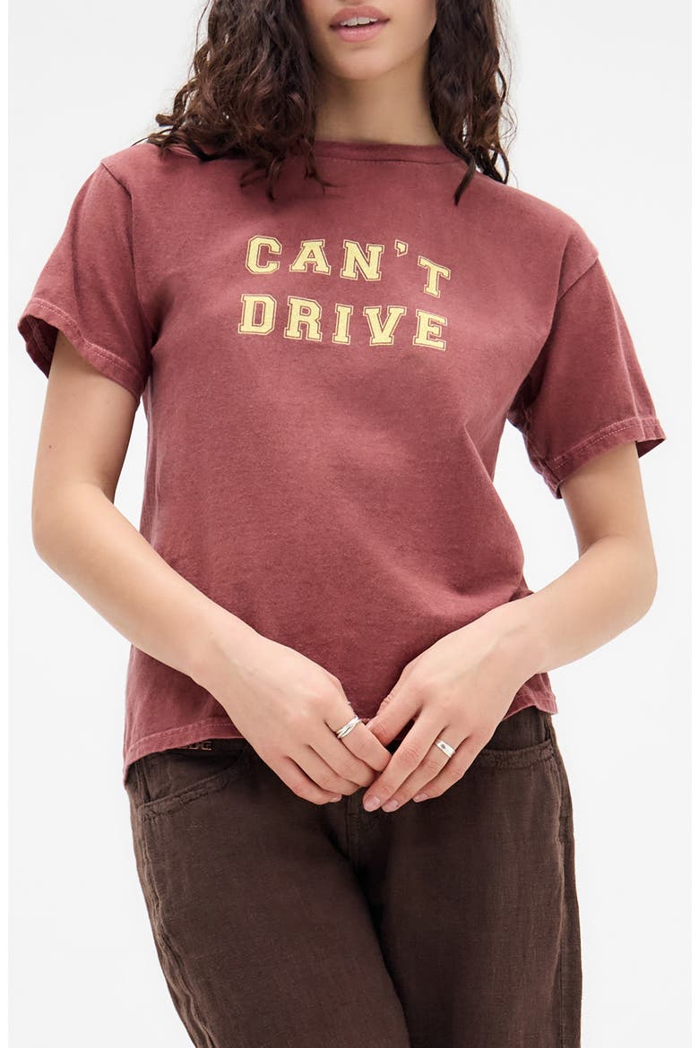Drive Relaxed Cotton Graphic Baby Tee, Main, color, RED