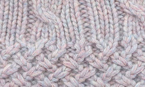 Portolano Chunky Cable Knit Beanie In Purple