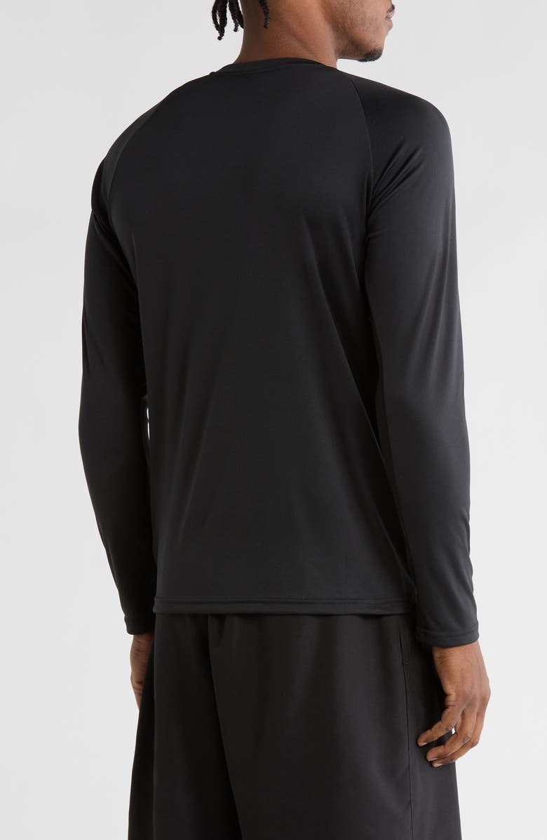 Nike Long Sleeve Hydroguard Swim Shirt, Alternate, color, Black
