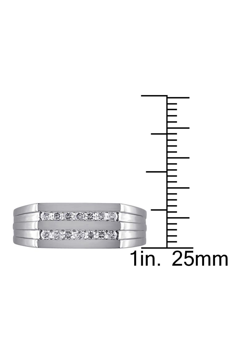 Men's Diamond Double Ring - 0.322ct., Alternate, color, WHITE