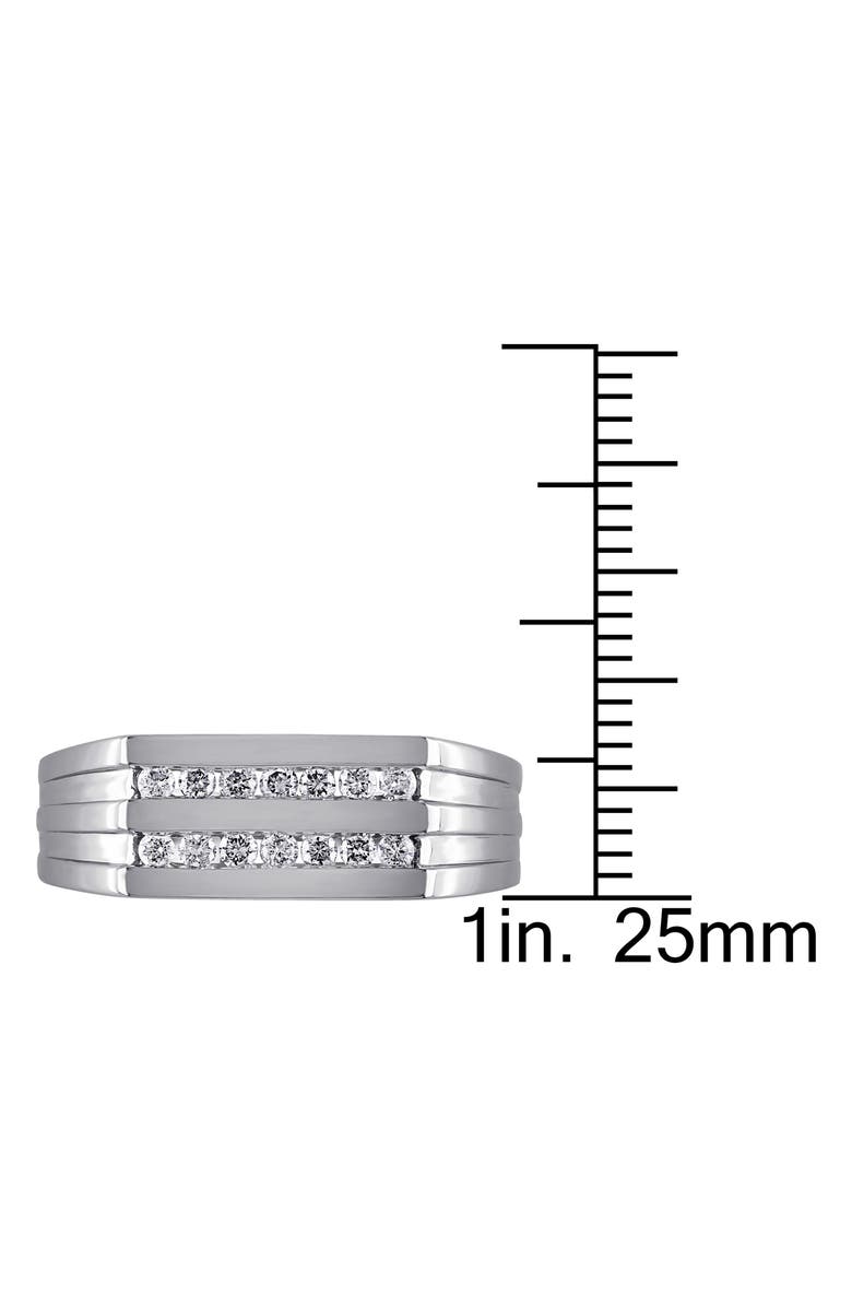 DELMAR Men's Diamond Double Ring - 0.322ct., Alternate, color, White