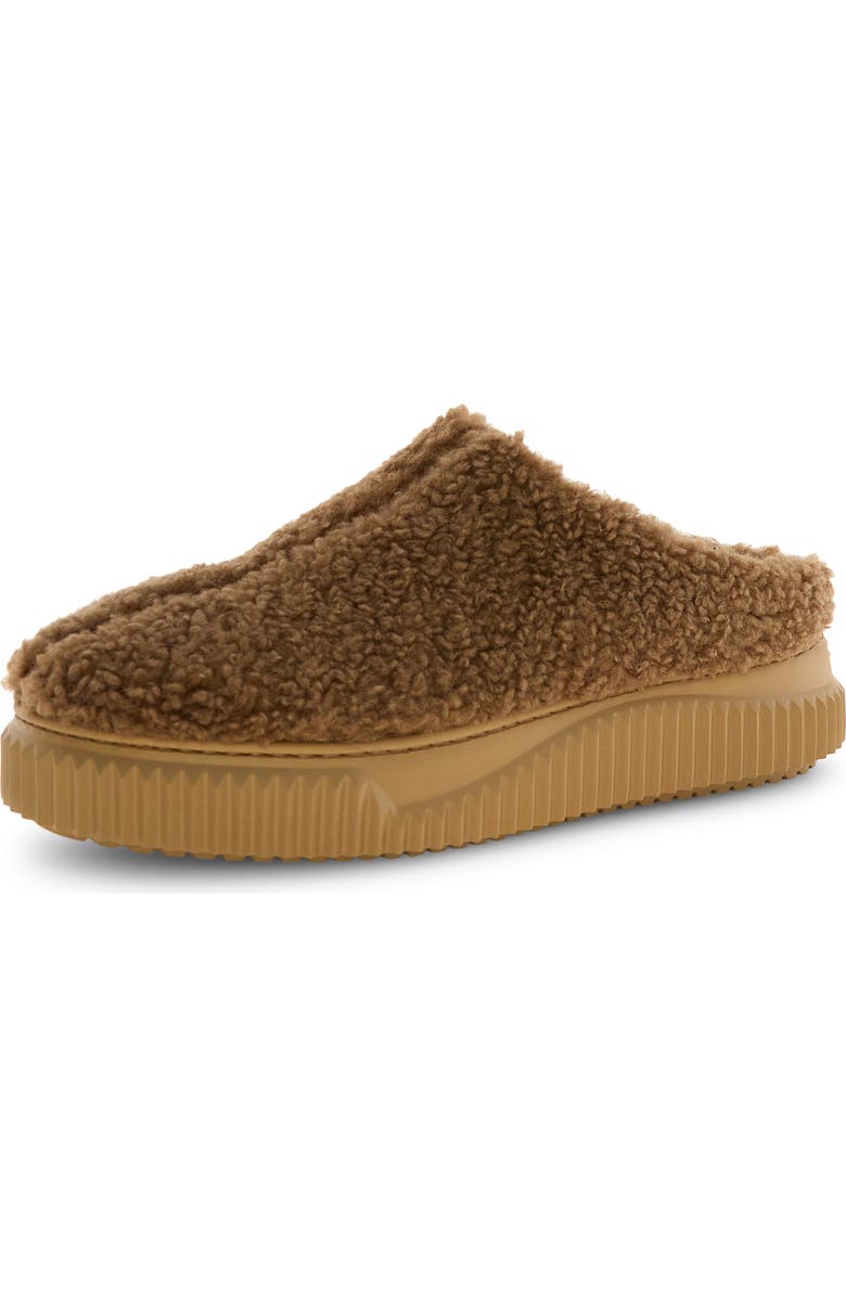 Voile Blanche Gina Faux Shearling Clog, Main, color, Brown