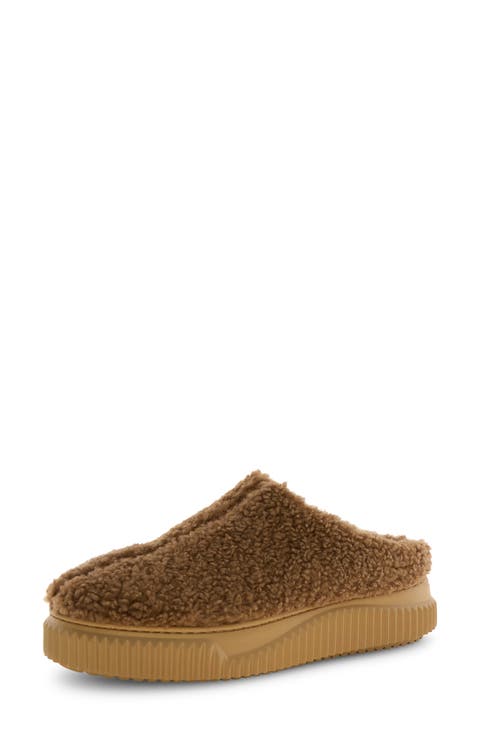 Gina Faux Shearling Clog (Women)
