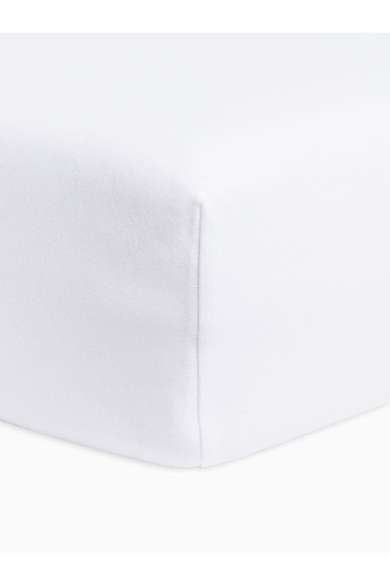 Organic Fitted Crib Sheet, Alternate, color, White