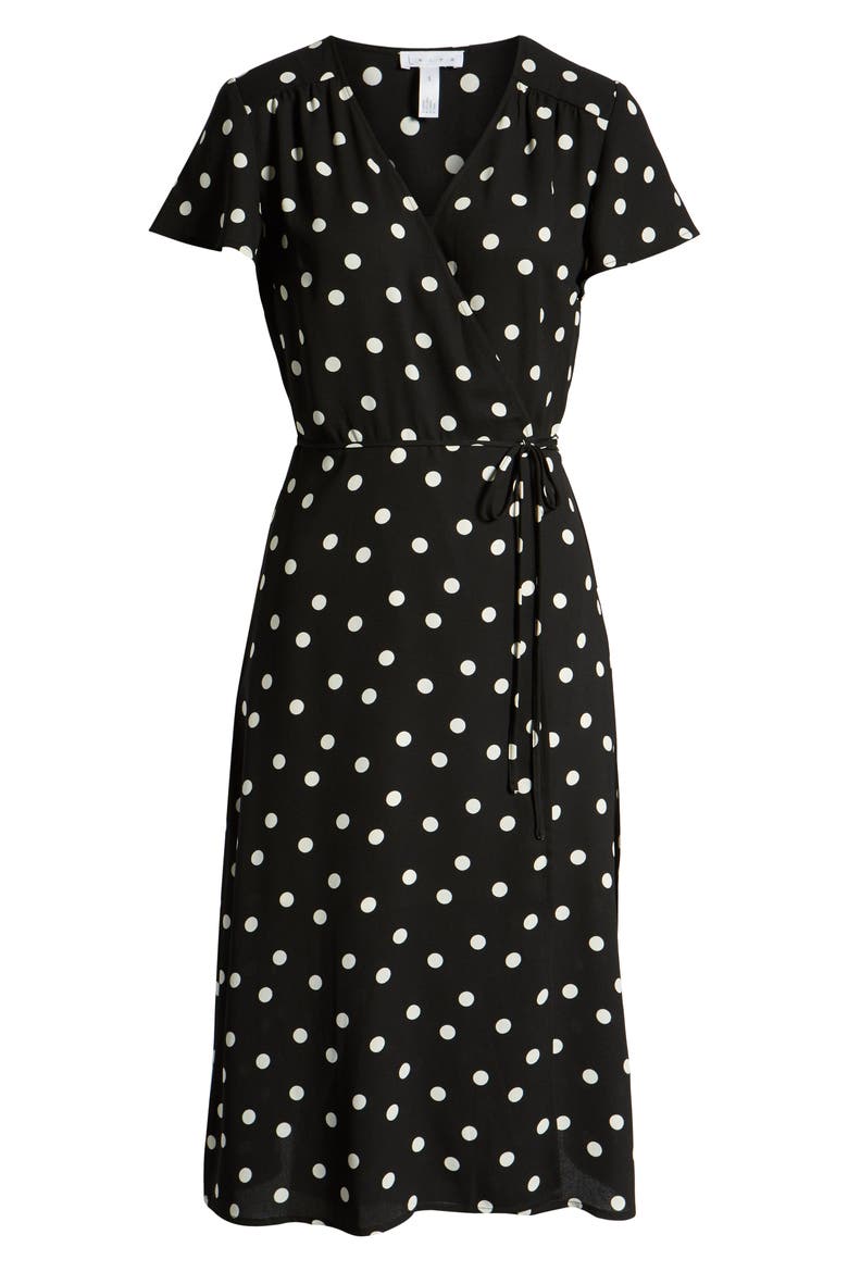 Wrap Dress, Alternate, color, BLACK GIRLY DOT SM