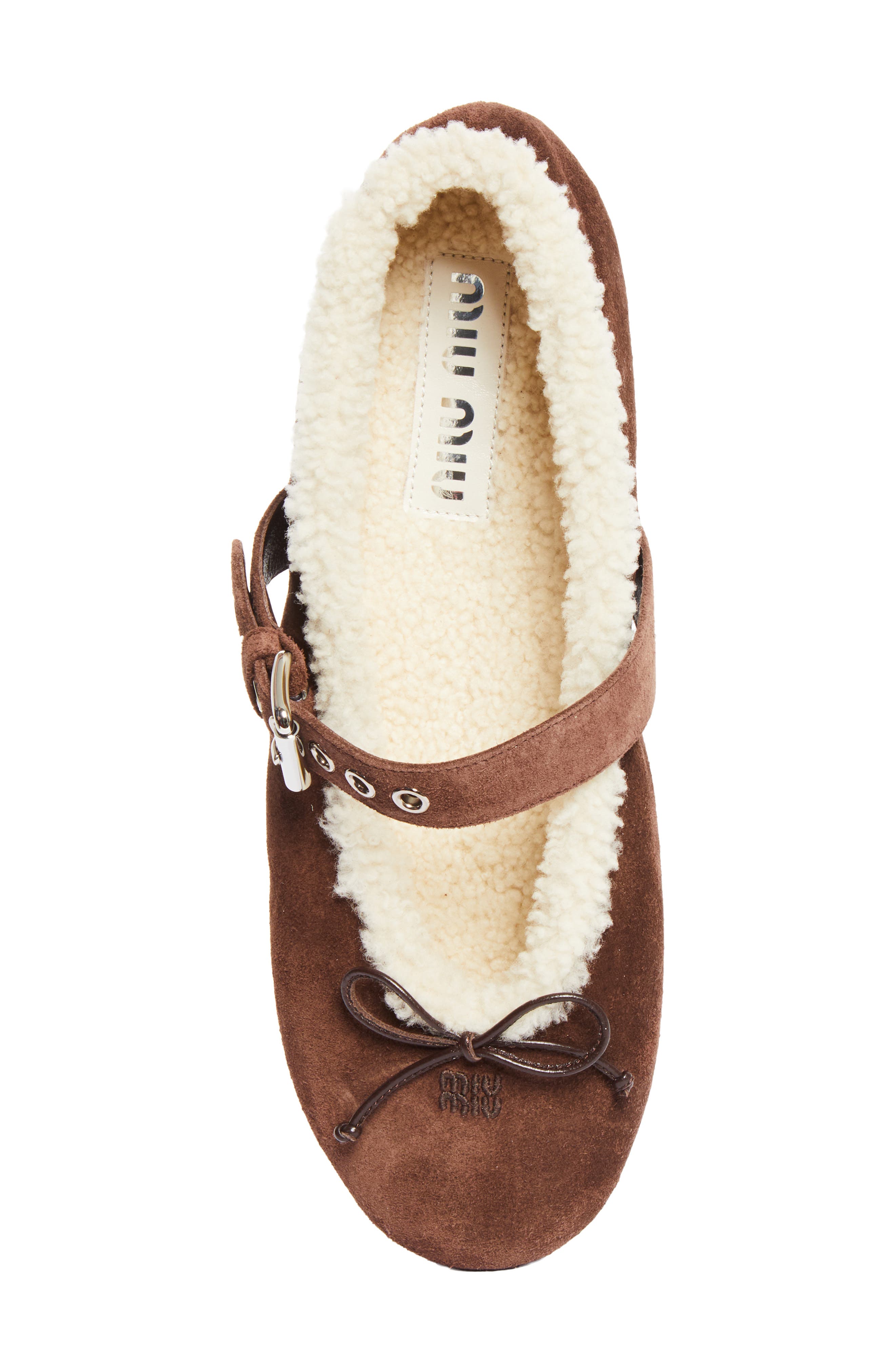Genuine Shearling Lined Ballet Flat, Alternate, color, MORO