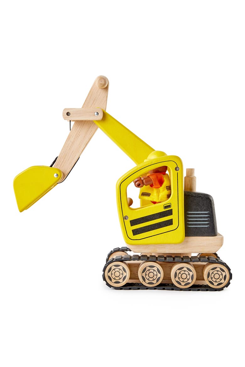 Wood Toy Digger, Alternate, color, YELLOW