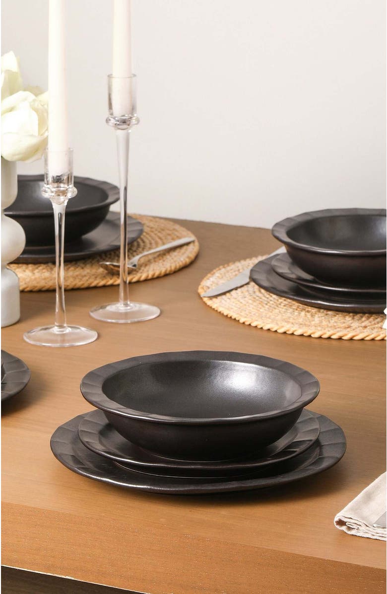 Stone Lain Oasis Stoneware 24-Piece Dinnerware Set, Alternate, color, 