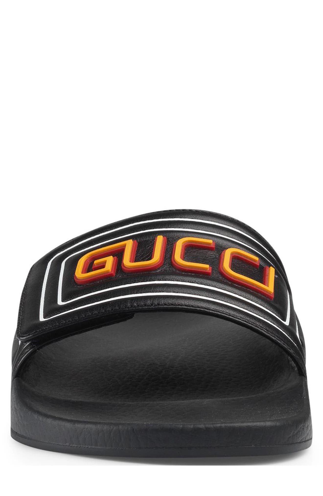Gucci Logo Slide Sandal, Alternate, color, 