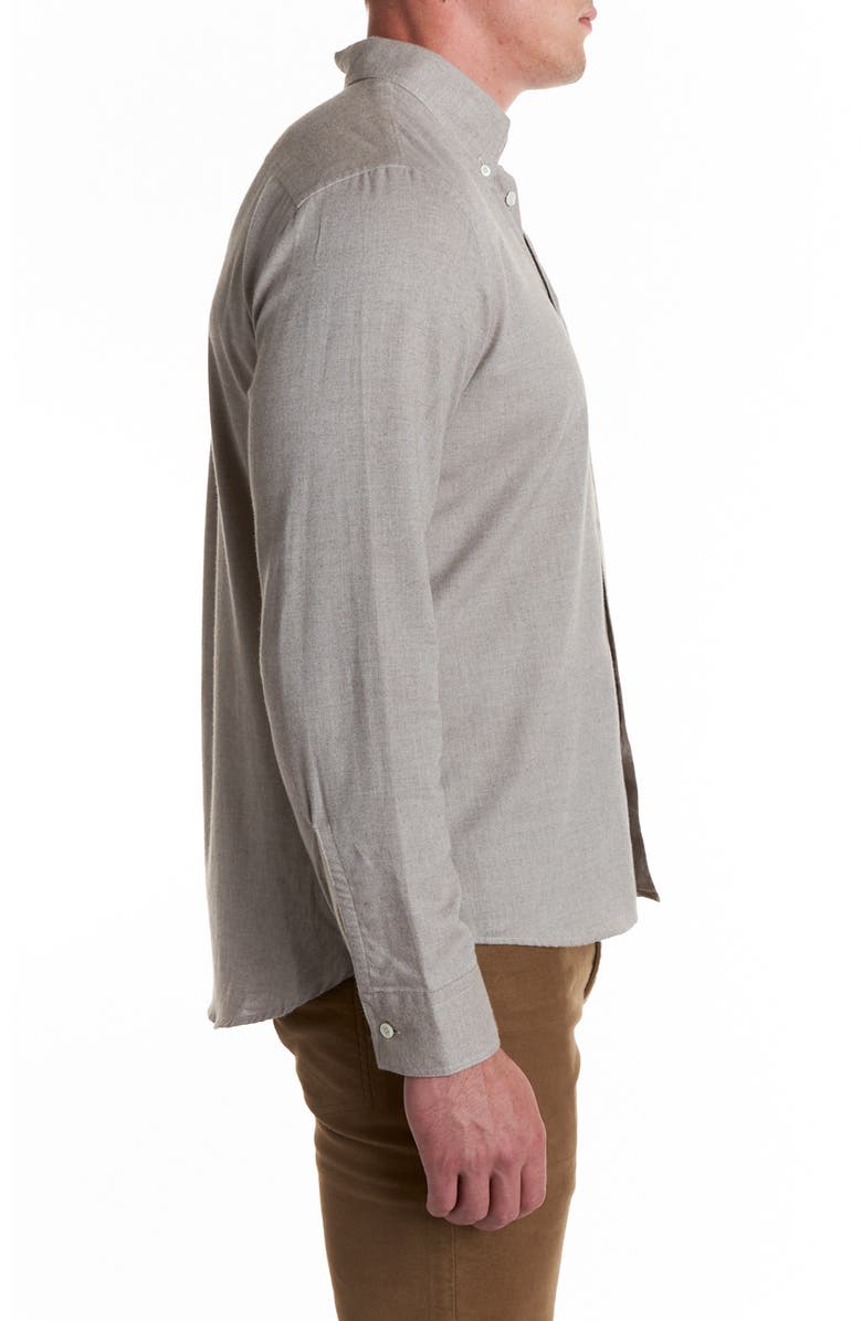 Billy Reid Tuscumbia Standard Fit Flannel Button-Down Shirt, Alternate, color, Tan