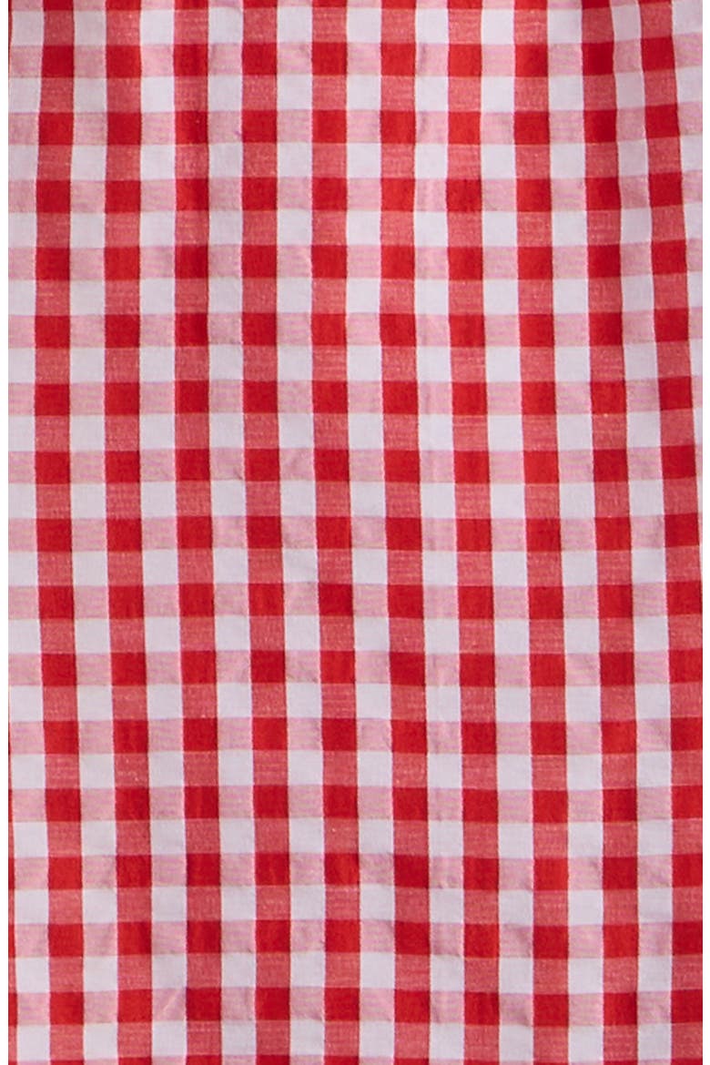 Kids' Gingham Apron Dress, Alternate, color, RED POINSETTIA GINGHAM