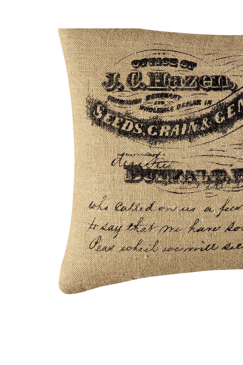 General Produce Burlap Printed Accent Pillow, 18" x 24", Alternate, color, Brown
