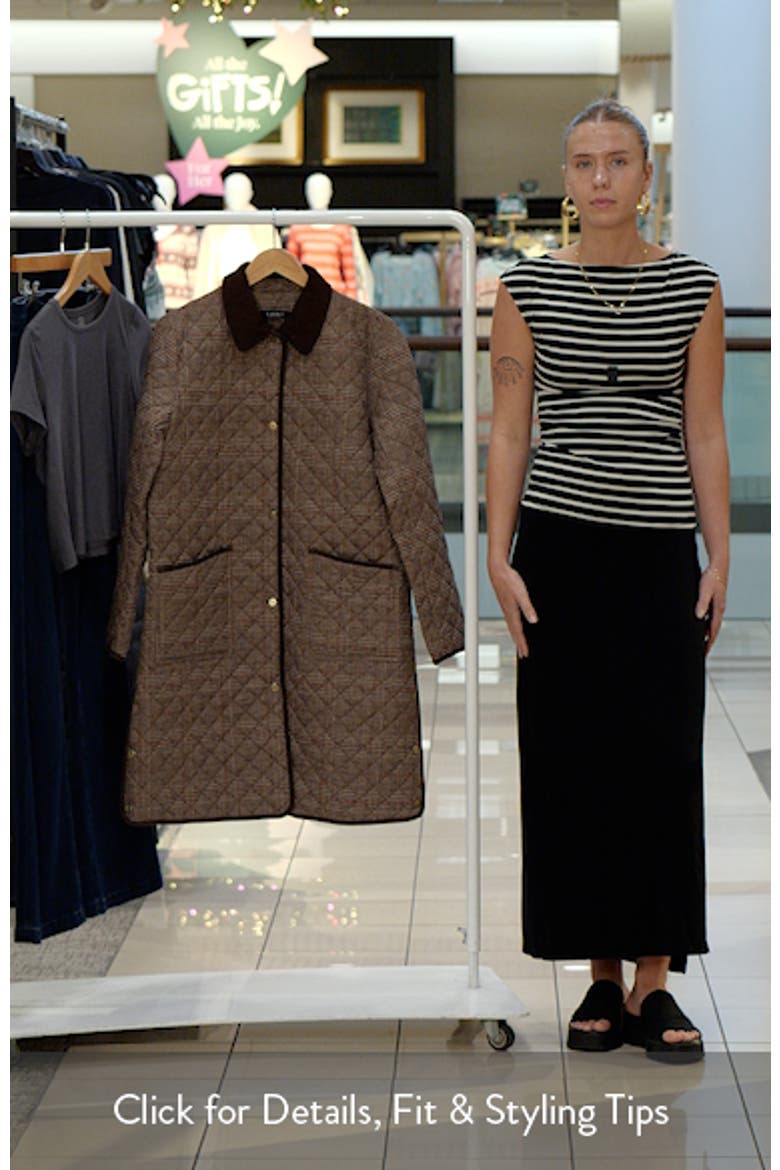 Glen Plaid Quilted Coat video