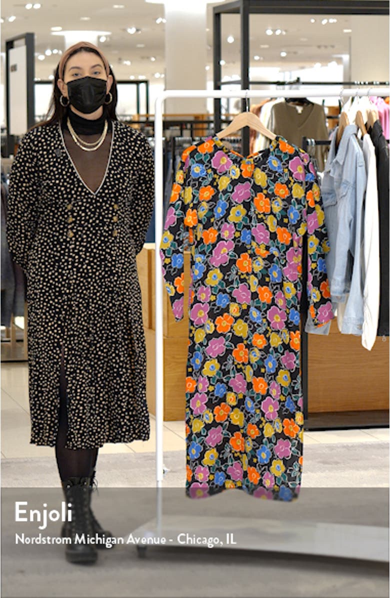 Floral Print Long Sleeve Dress, sales video thumbnail