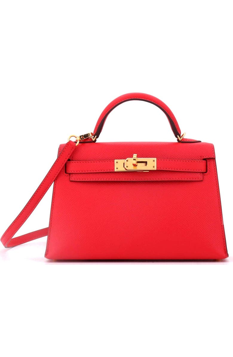 Pre-Owned Hermes Kelly Mini II Bag Red Epsom with Gold Hardware 20, Main, color, Rouge Tomate