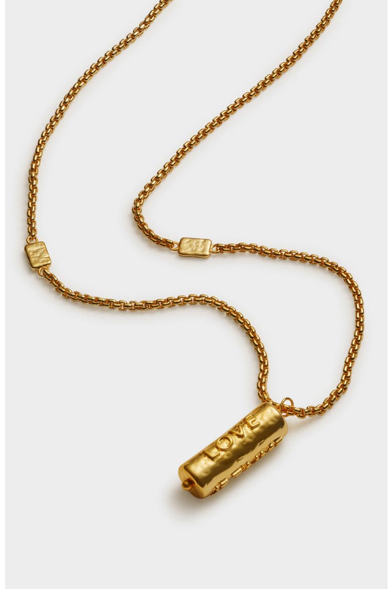 Love Language Necklace, Alternate, color, Gold