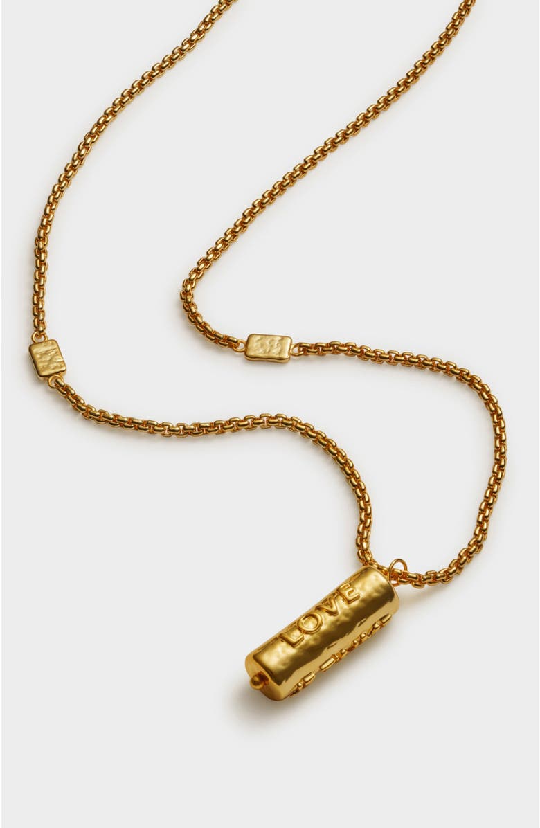 Katie Loxton Love Language Necklace, Alternate, color, Gold Coated