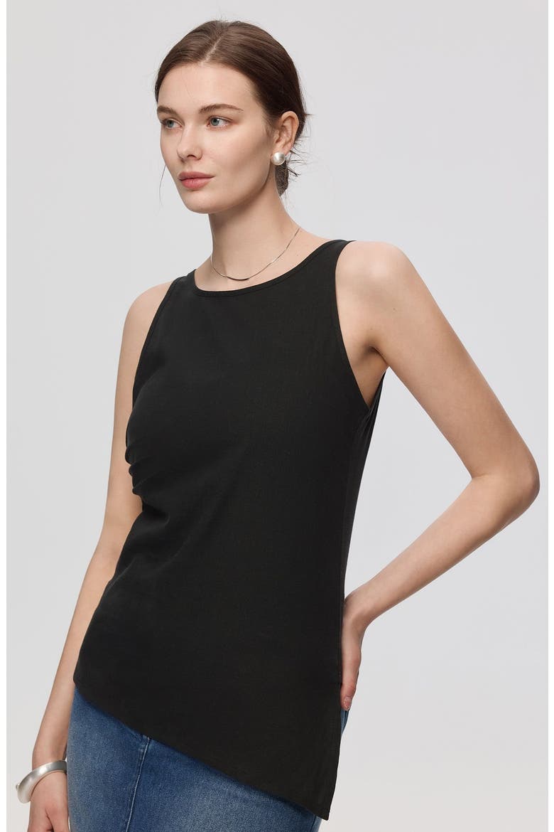 Sienna Pleated Tank, Main, color, Black